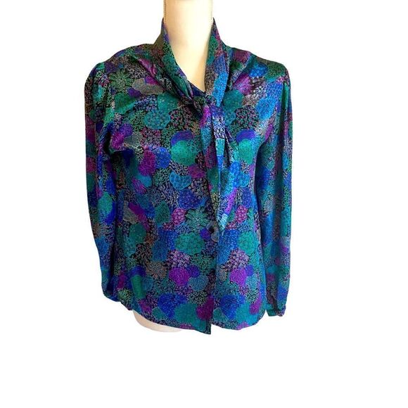 Eva Laurel New York Long Sleeve Blouse Size 8 - Picture 2 of 7